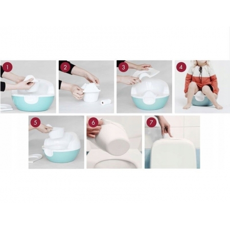 NATY Ekologiczny Nocnik z wymiennymi wkładami biodegradowalnymi NATURE BABYCARE Clean Potty 1 szt